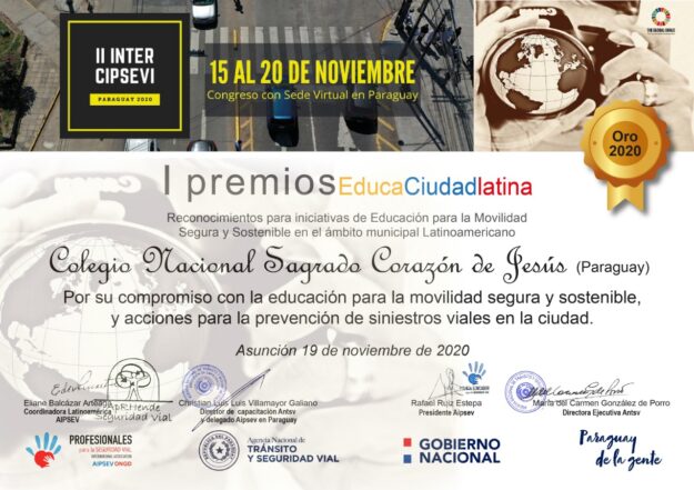 1 Oro Colegio Sagrado Corazón Jesus